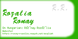 rozalia ronay business card